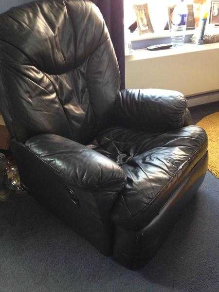 Reclining  Armchair , Black. (Making way for new)