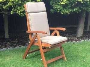 reclining chairsx2 light brown dralon