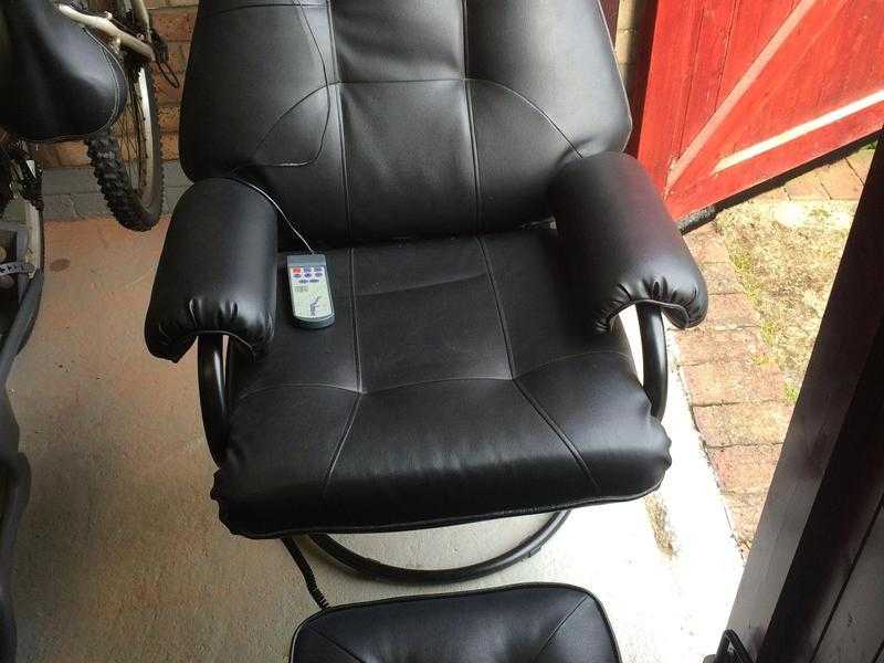 Reclining Massage Chair and Footstool