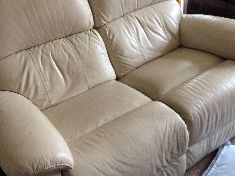 Reclining two seater sofa and armchair