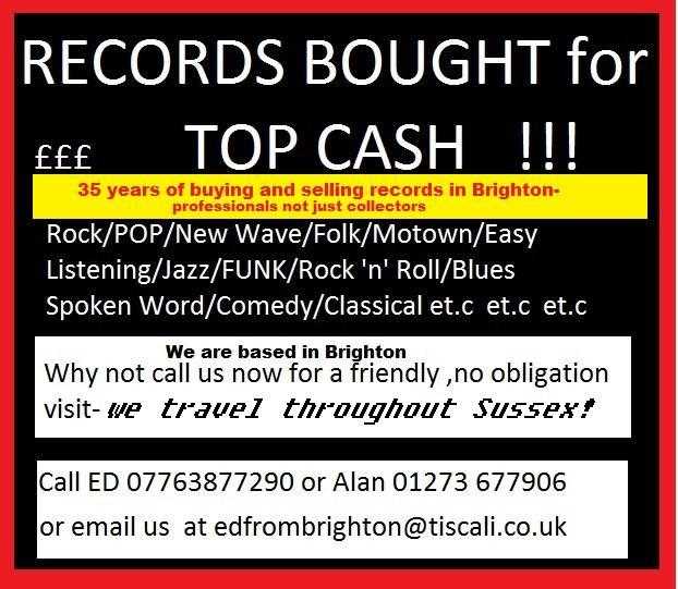 RECORDS WANTED FOR CASH  will TRAVEL