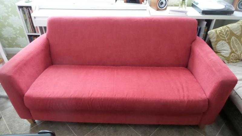 Red 3 Seater Sofa