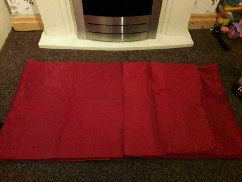 red blackout double lined curtains brand new