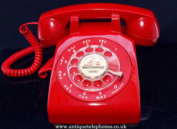 Red Canadian built 500 Series telephone