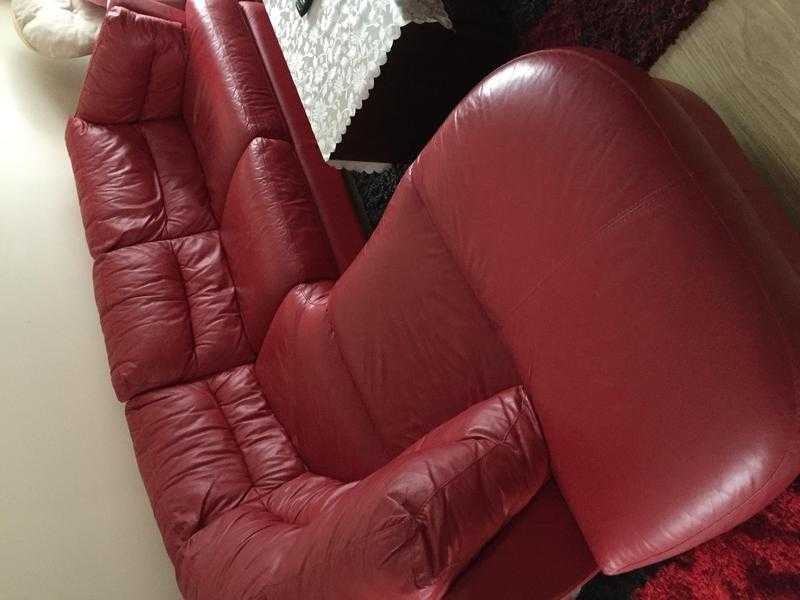 Red corner sofa