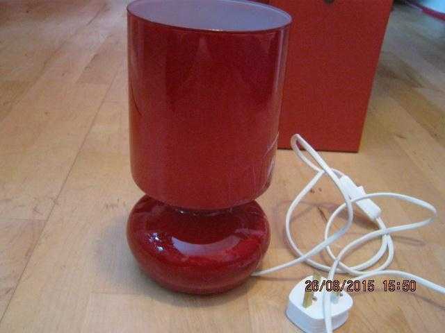 Red glass lamp