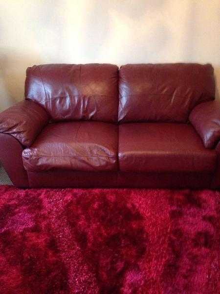 Red Leather 23 seater suite Real leather