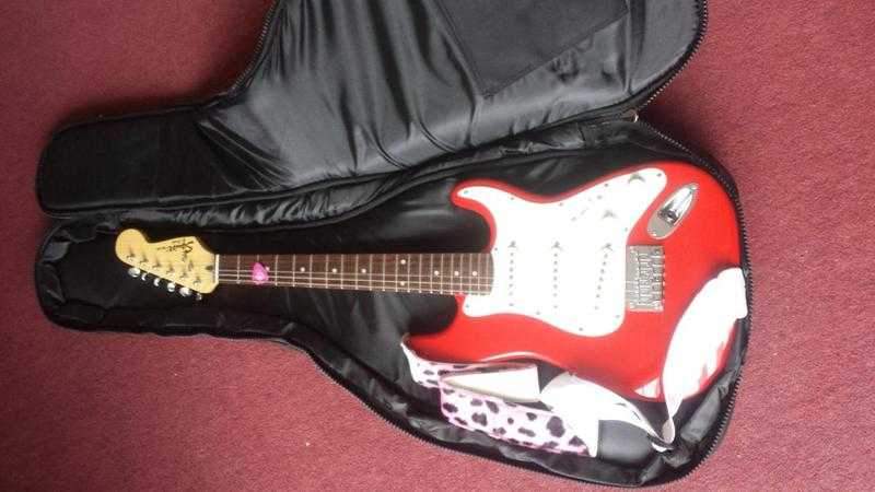 Red squier guitar mini