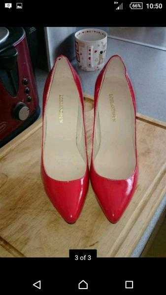 Red stiletto heels size 5