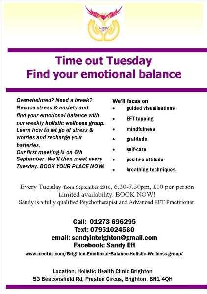 Reduce stress and find your emotional balance with our holistic wellness group