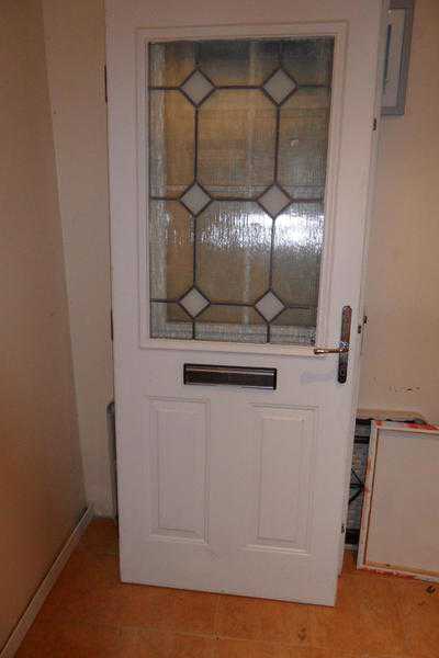 Reduced price Two modern composite, Half double glazed External doors one with automatic locking