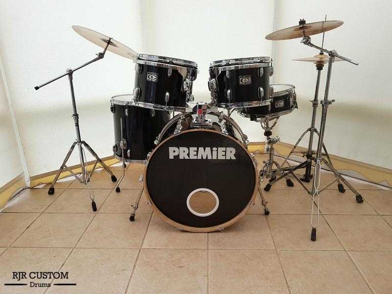 Refurbished Premier Cabria 5 Piece Drum Kit with Cymbals and Stands