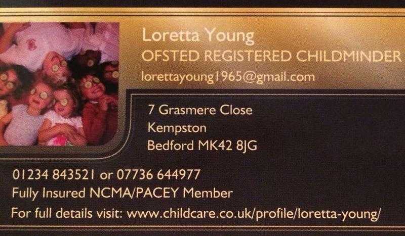 Registered Childminder has various childcare places available in Kempston, Bedford