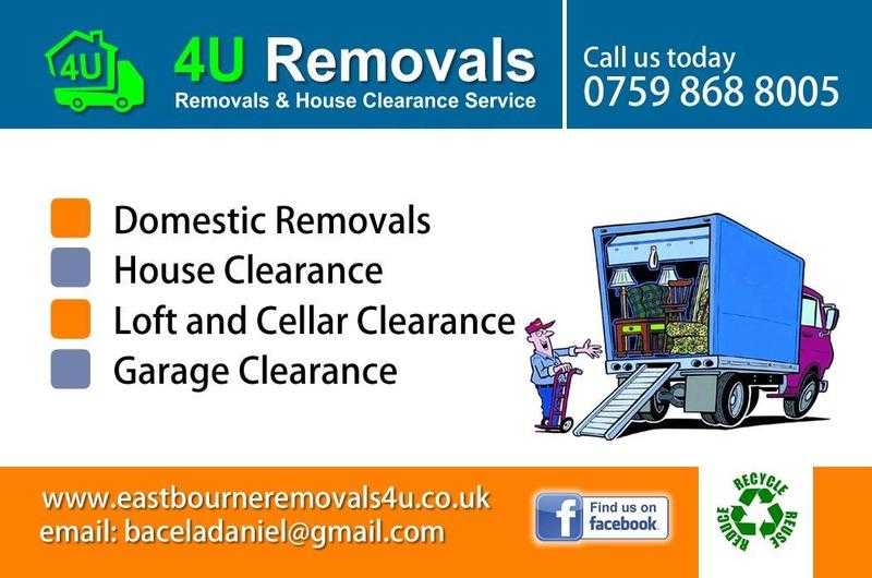 Removals 4U, clearance service, man with Luton van
