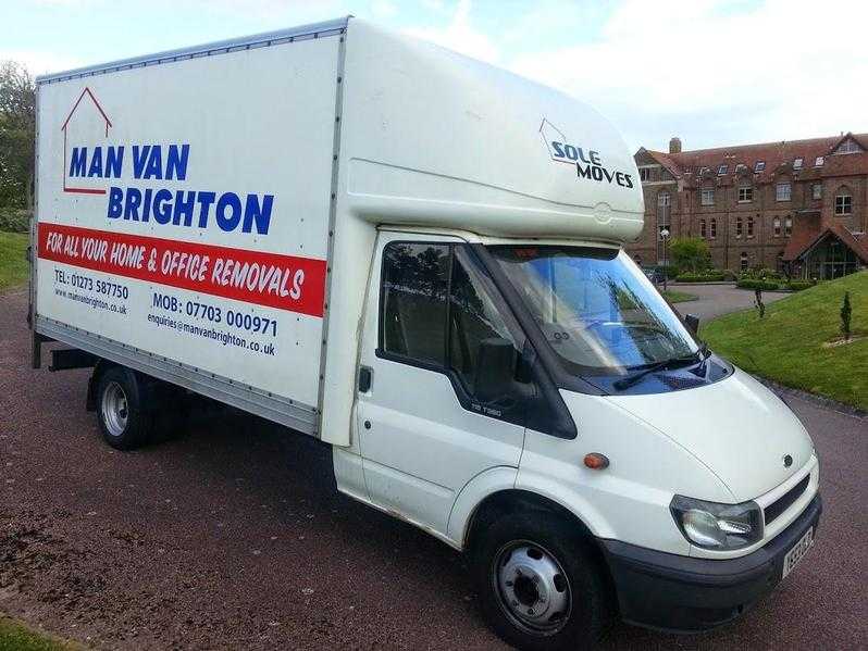 Removals and Man and Van Brighton using large mutton van with a tail lift 1-3 man teams