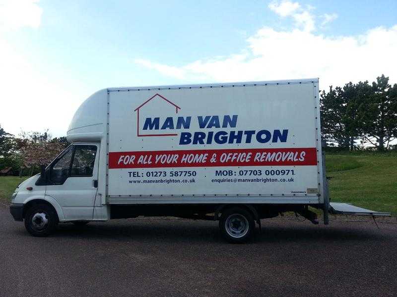 Removals Van and Man Brighton using Large Luton van with a tail lift.