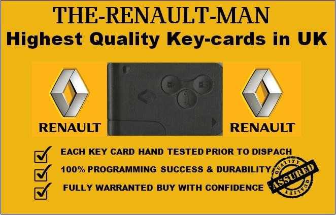 RENAULT KEY CARDS SUPPLIED AND PROGRAMMED FROM 20022013