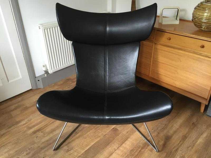 Retro BoConcept Imola Chair Black leather Danish