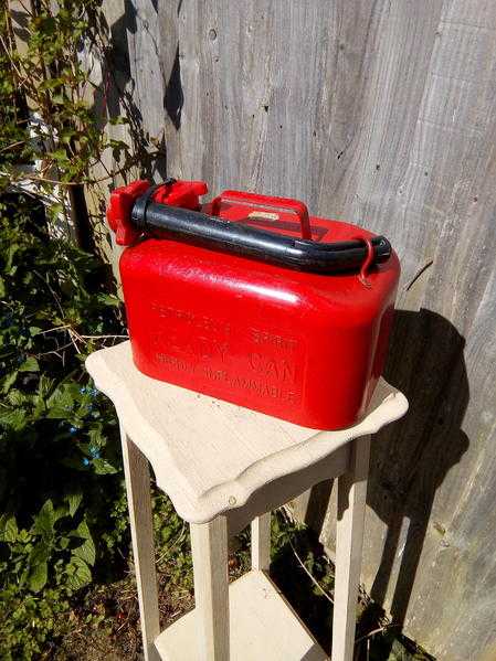 Retro Old Red Petrol Can