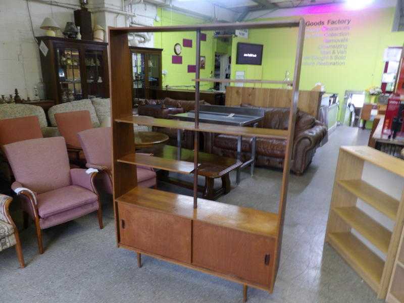 Retro Style Room Divider With Cupboards amp Shelves - Local Delivery Now ONLY 19