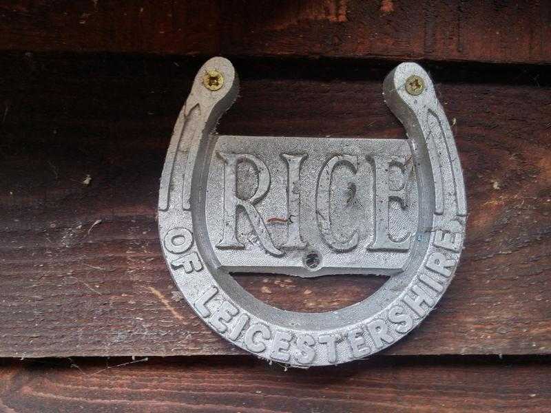 Rice of Leicestershire HorseShoe Badge (1950-1960)
