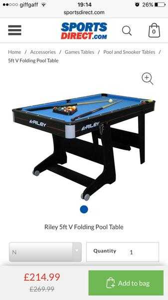 Riley Pool table