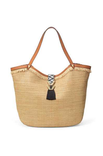 Riviera Tote - Raffia Fringe