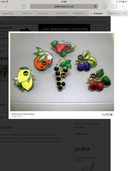 Robertson039s Golly and Fruit badges wanted