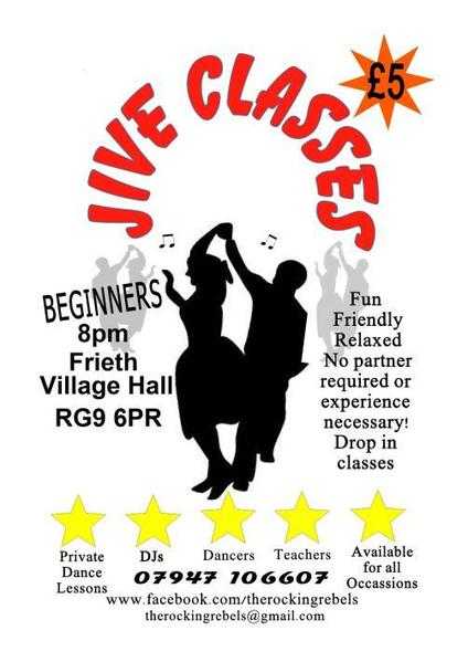 Rock and Roll Jive Classes every Wednesday near High Wycombe, Buckinghamshire