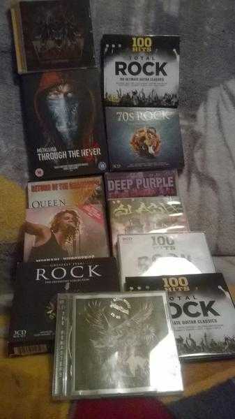 Rock cds,and rock dvds.