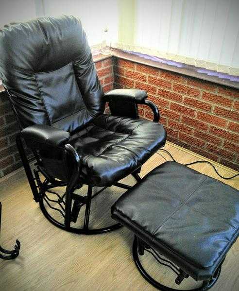 Rockerreclining chair and footstool