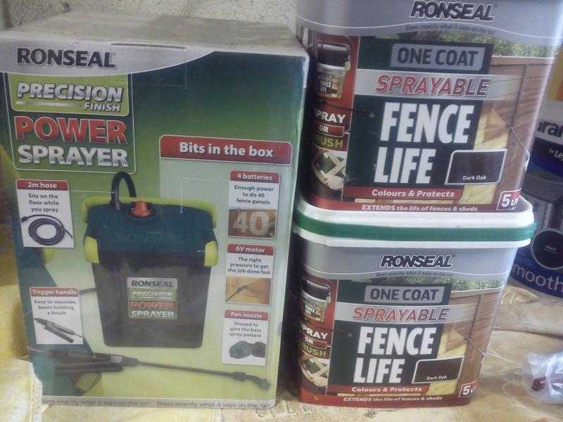 RONSEAL FENCE SPRAYER AND PAINT