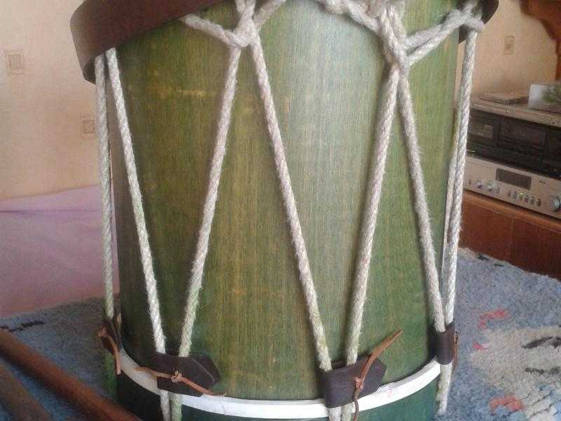 Rope tensioned drum