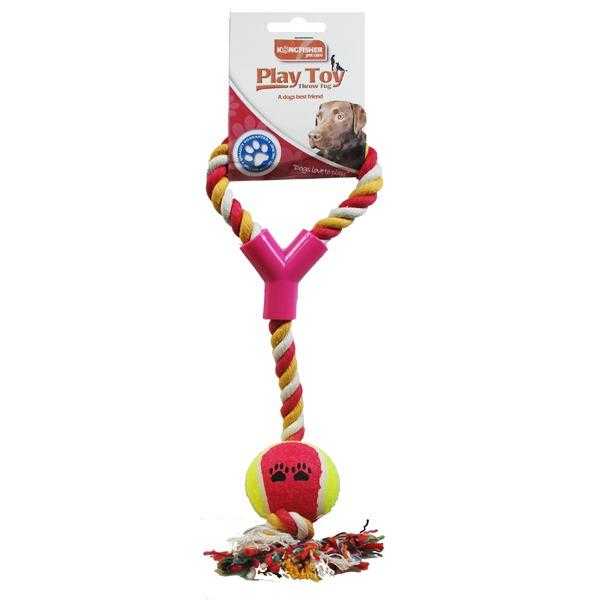 Rope Throw And Ball. Dog Toy - Brand New