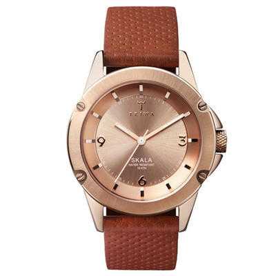 Rose Skala Brown Dots Watch - Brown amp Rose Gold