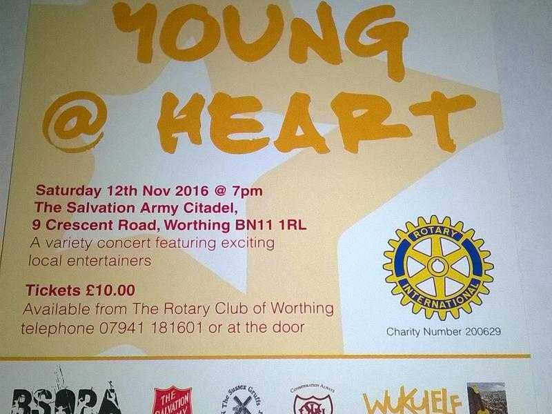 Rotary Club of Worthing - presents  YOUNG AT HEART Variety Concert featuring great  entertainers