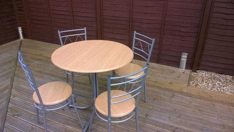 Round Dining Table amp 4 Matching Chairs