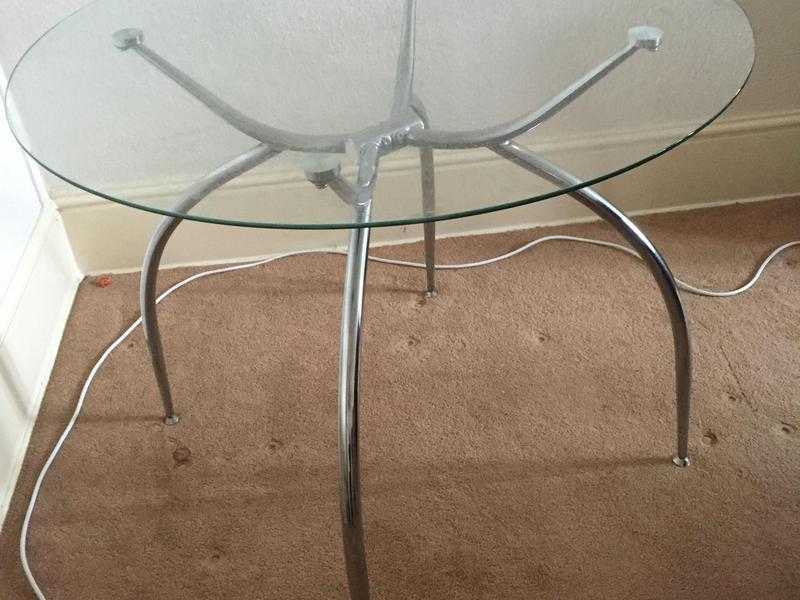 Round Glass Table Free to collector