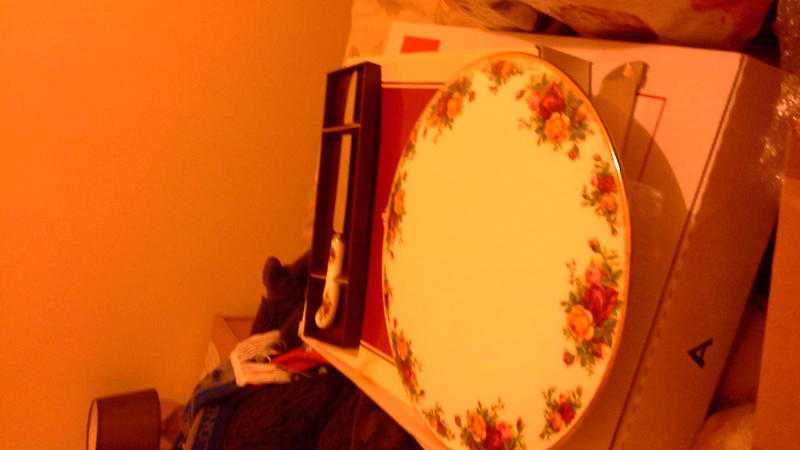 Royal albert gateaux plate  and knife