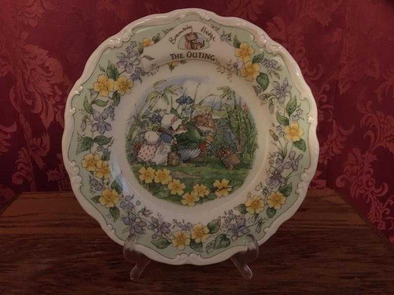Royal Doulton Plate 039The Outing039 from The Brambly Hedge Collection