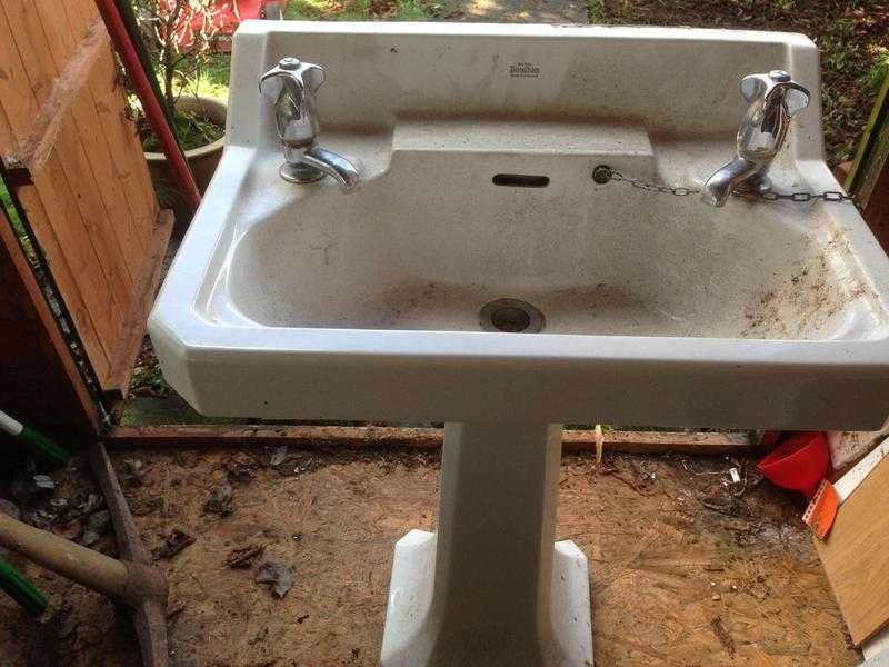 Royal Doulton sink pedestal amp taps