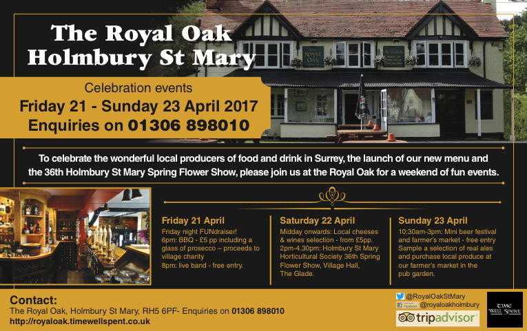 Royal Oak, Holmbury St Mary celebration weekend