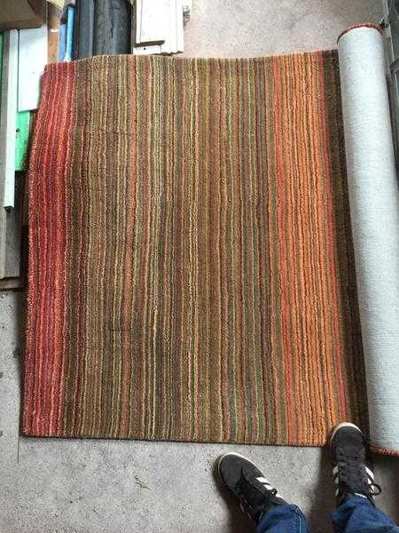 Rug, from Next, orange strips