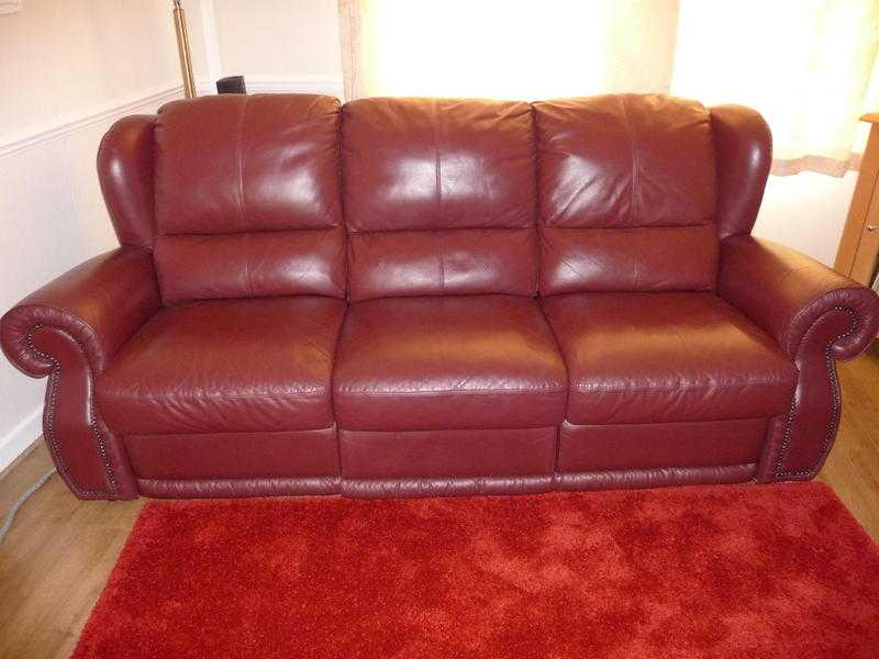 RUSSIT LEATHER 3 - SEATER AND 2 - SEATER MANUAL RECLINER SOFA039S