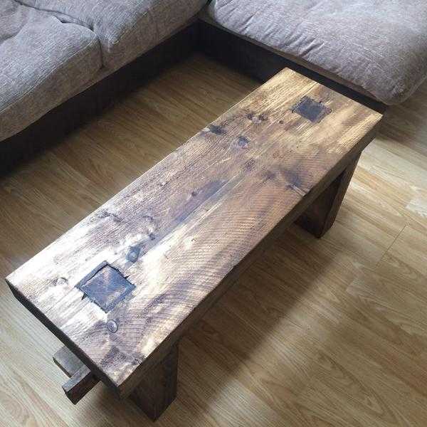 Rustic bespoke coffee table