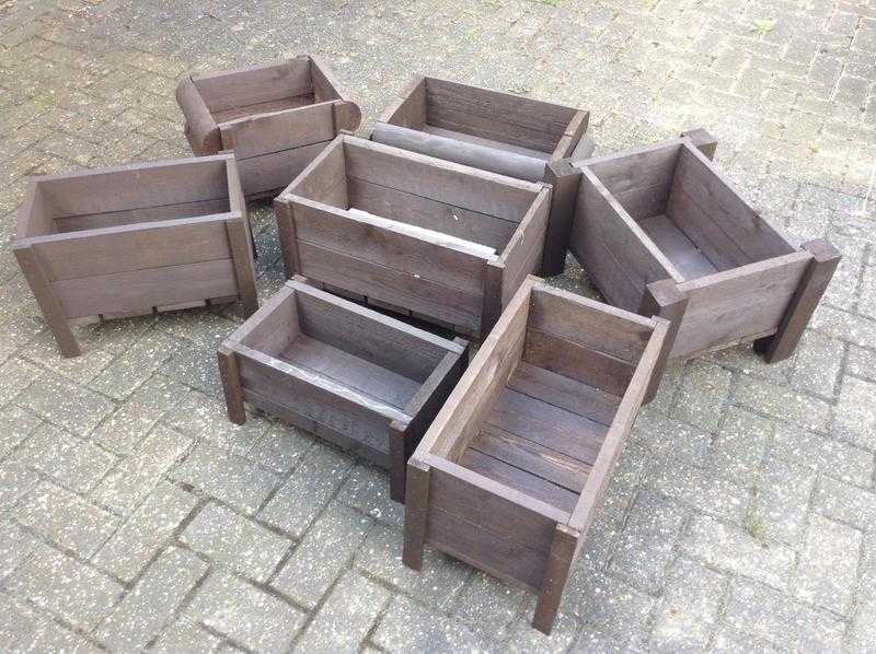 Rustic garden planters