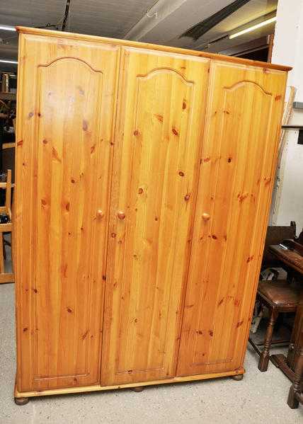 SALE NOW ON - 3 Door Pine Wardrobe - Local Delivery 19