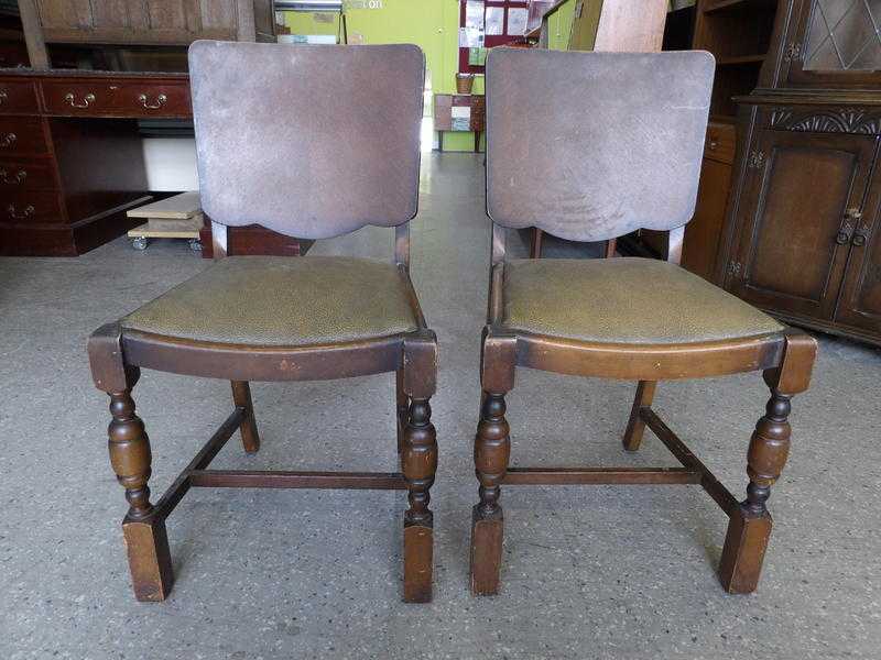 SALE NOW ON - Pair Of Solid Wood Dining Chairs For Upholstery Project - Local Delivery 19