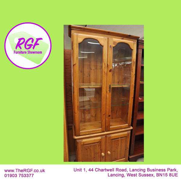 SALE NOW ON Pine Display Cabinet  Shelves - Local Delivery 19