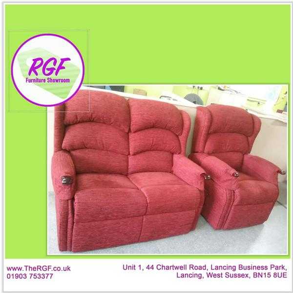 SALE NOW ON Rise amp Recline Armchair amp Two-Seater Sofa - Local Delivery 19